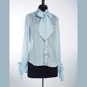 Banana Republic Long Sleeve Blouse XS Bow